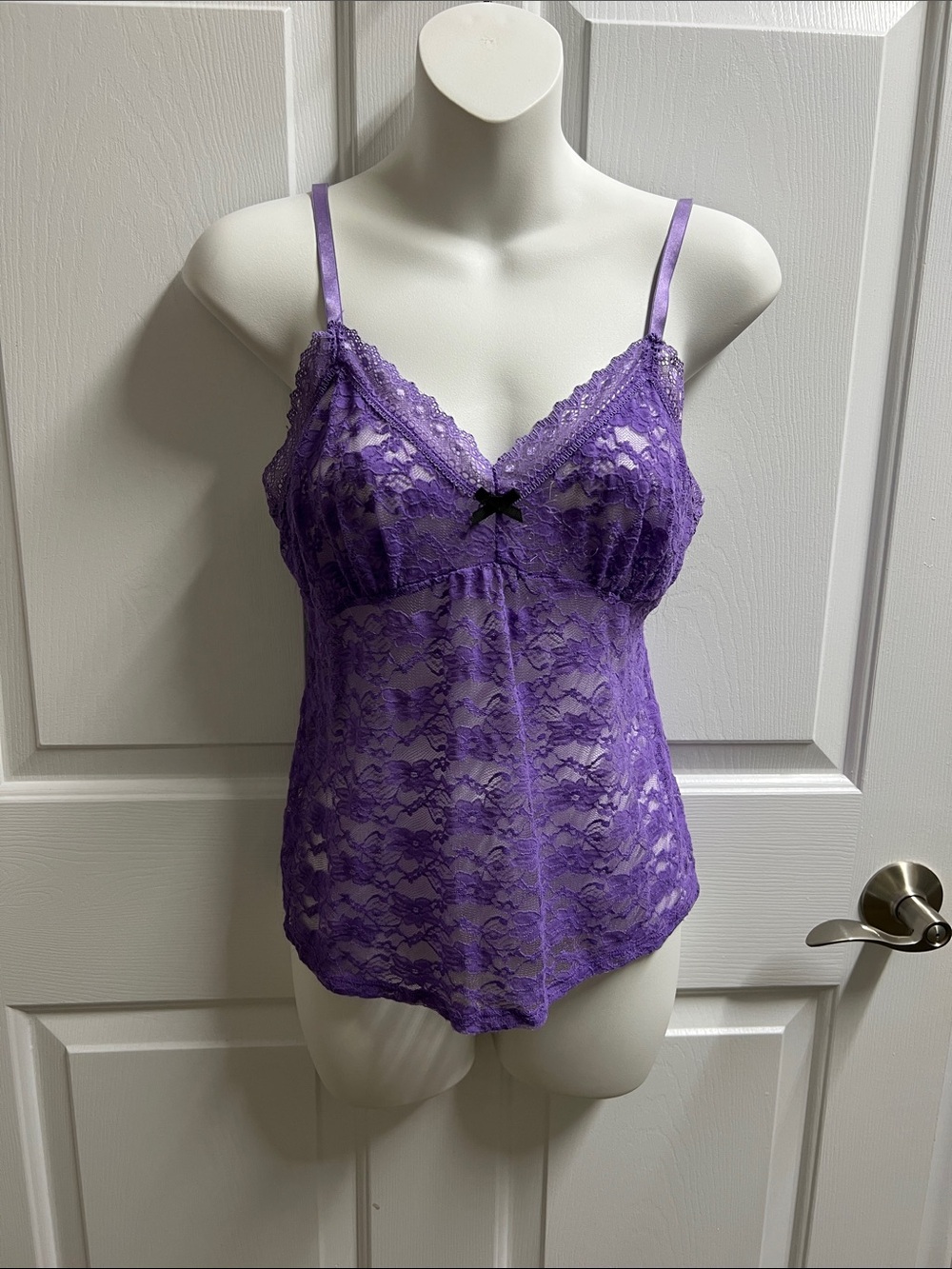 Apt. 9 Purple Lace Camisole Chemise medium M